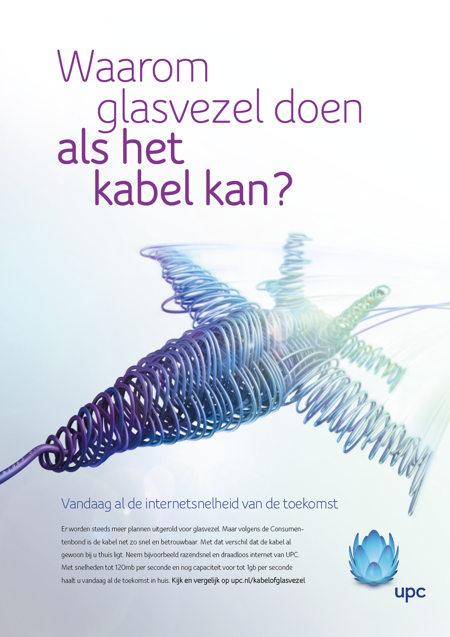 UPC campagne-uitingen, Waarom glasvezel doen als het kabel kan?